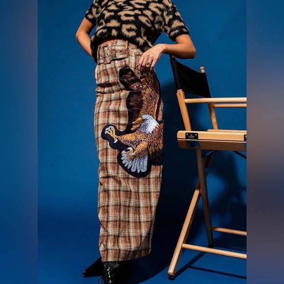 NWT-LALA ORIGINAL Mischief Maker Plaid Skirt in City of Angels L - Picture 2 of 7